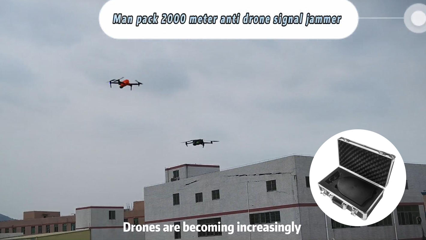 Man Pack 2000 meter anti-drone-signaalstoorzender
